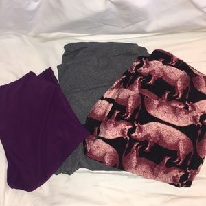 LuLaRoe Pig Leggings Bundle Lot Size Tall & Curvy